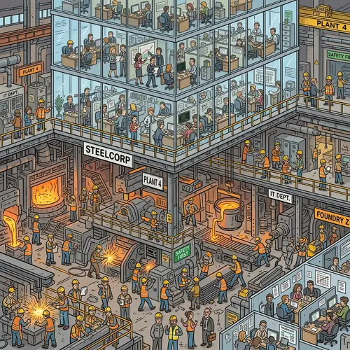 Find the Hacker in Our Steel Factory Scene