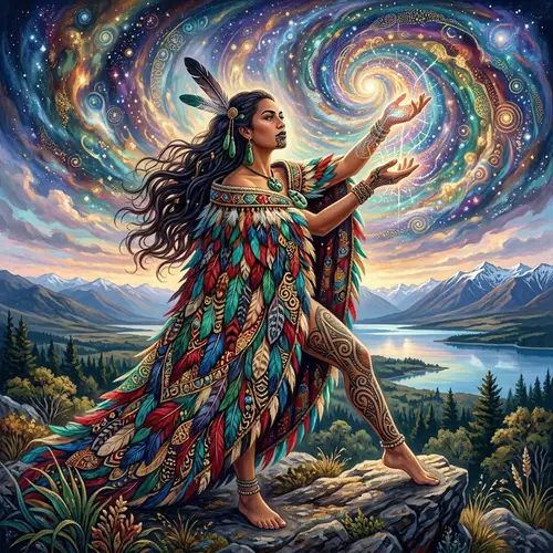 Regal Maori Princess: A Pencil Drawing of Heritage