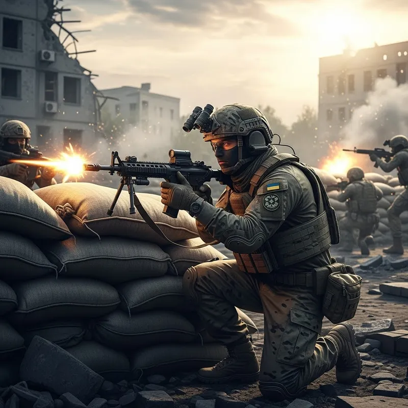 Soldier Shootout in Ukraine - Modern Tactical Gear