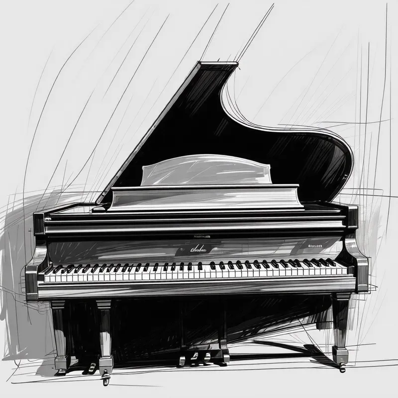 Sketch with Piano - Creative Music Artwork Sketch with Piano - Creative Music Artwork