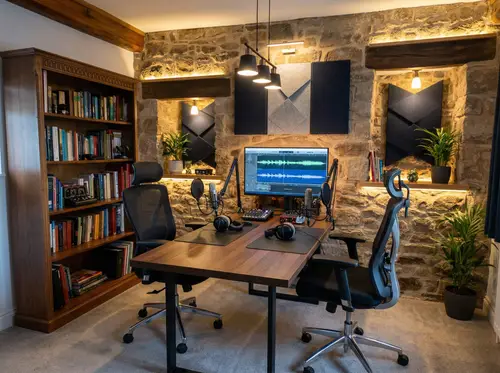 Modern Podcast Studio Design for Two