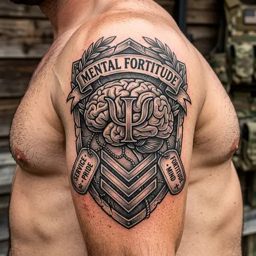 Military Psychology Tattoo Design: Pride & Power Symbolized