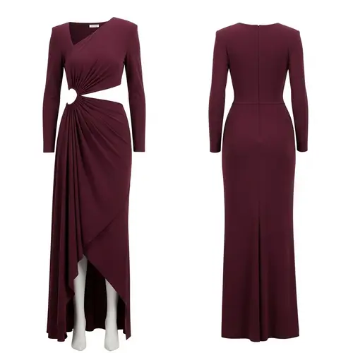 Elegant Asymmetrical Dress Design