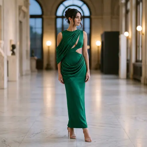 Elegant Asymmetrical Dress Design