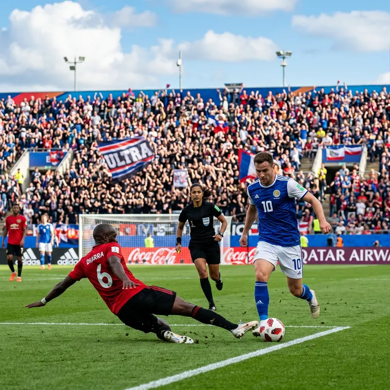 Exciting Football Match with Passionate Fans
