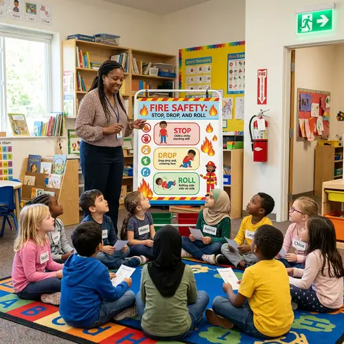 Fire Safety Tips for Children | Classroom Lesson with Diverse Students