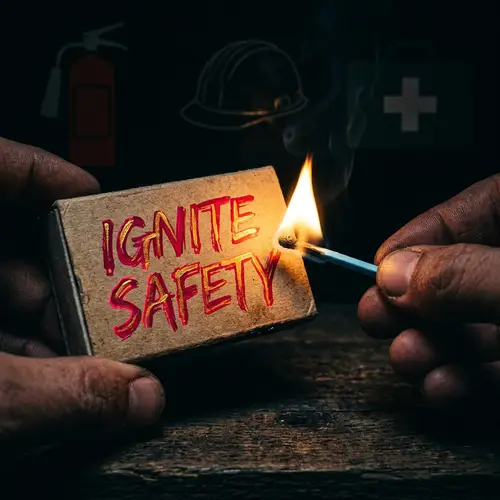 Ignite Safety - Matchbox Flame Safety Symbol