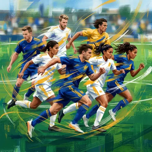Vibrant Sports Team Art | Dynamic Movement & Team Colors
