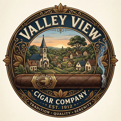 Serene Town Logo with Iconic Cigar | Brand Showcase