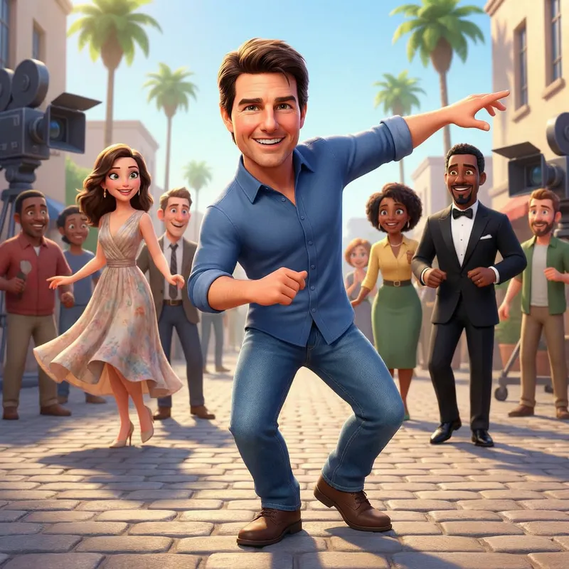 Pixar-Inspired 3D Tom Cruise Character