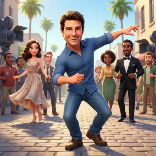 Pixar-Inspired 3D Tom Cruise Character