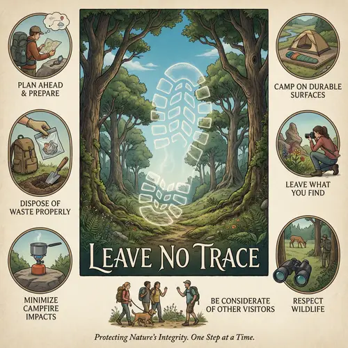 Leave No Trace Principle Poster - Captivating Forest Design