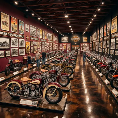 Harley Davidson Motorcycle Museum in Burgundy and Black