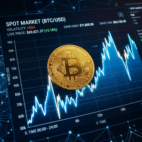 Golden Bitcoin Token on Market Chart | Spot Price Volatility