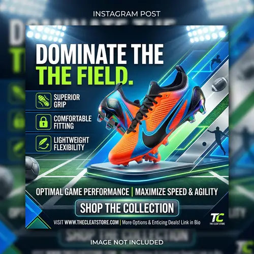 High-Performance Football Cleats | Superior Grip & Lightweight Flexibility