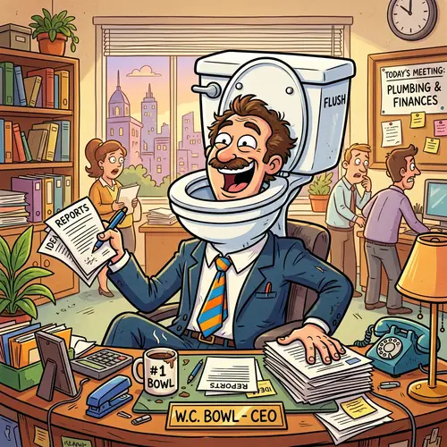 Toilet Head Cartoon Man – Fun Art for Everyone