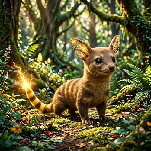 Unique Creature with Spark-like Tail | Adorable & Brown Strikes