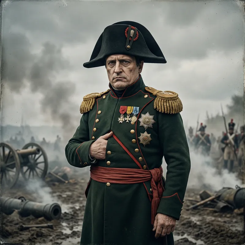 Napoleon | 19th Century Military Officer in Green Coat