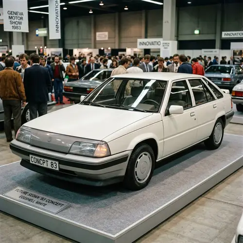 Strange 1980s Concept Sedan in Eggshell White