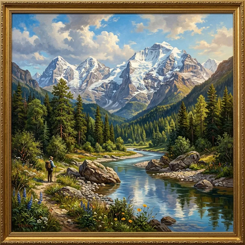 Essence of Landscapes - Captivating Oil Painting Art Essence of Landscapes - Captivating Oil Painting Art