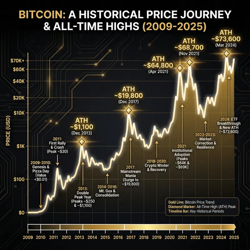 Bitcoin Price History Infographic: Trends & ATH