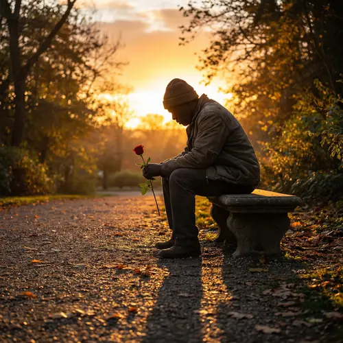Deep Sadness and Lingering Hope: Portrait of a Middle-Aged Black Man