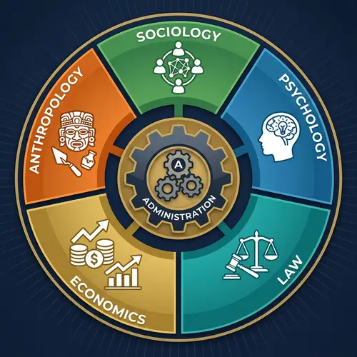 Social Sciences & Administration Icon: Sociology, Psychology, Law, Economics, Anthropology