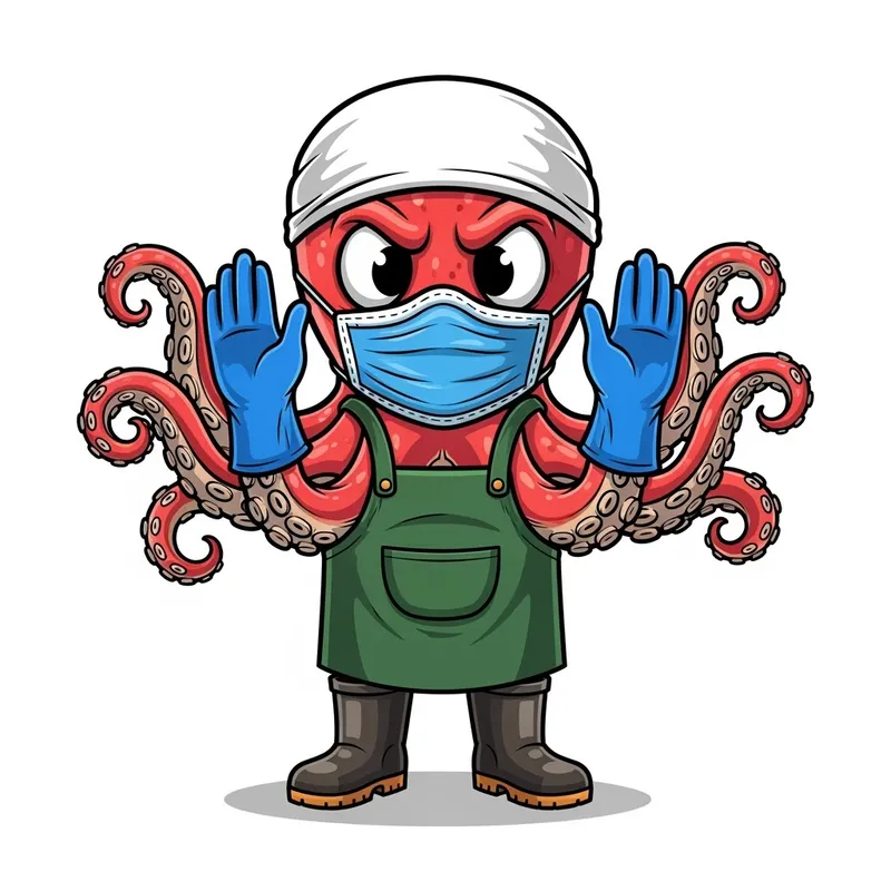 Animated Octopus in Protective Gear
