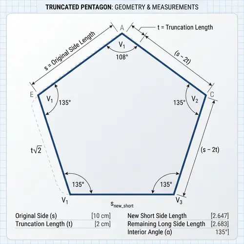 Truncated Pentagon Measurements | Geometry Info