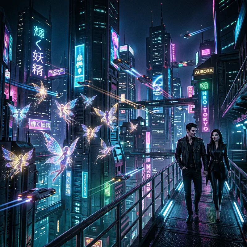 Futuristic City of Glittering Fairies & Handsome Vampires
