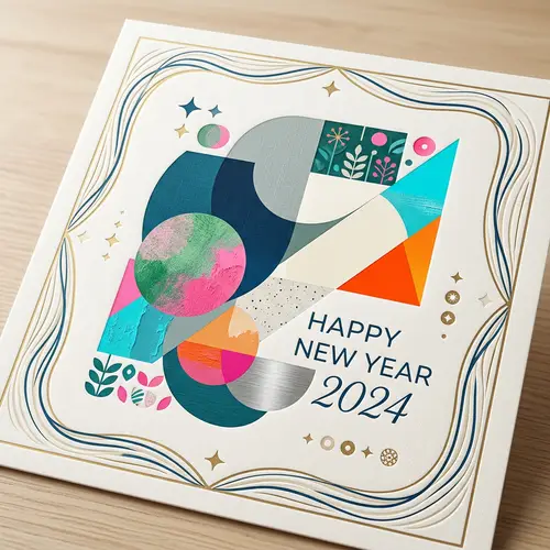 New Year Greeting Card Design Principles 2024