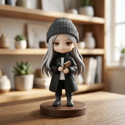Chibi Style Figure with Calm and Mysterious Aura