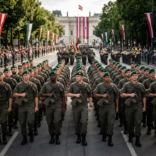 Austrian Diverse Soldiers Military Parade Precision & Discipline