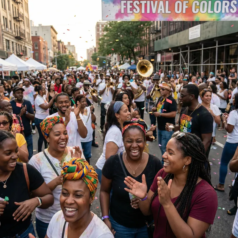 Vibrant Crowd at Colorful Event | Canon 5D Mark IV