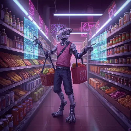 Futuristic Humanoid Shopping Experience