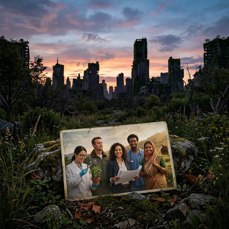 The Last Photo of Humanity: A Dusk Vision