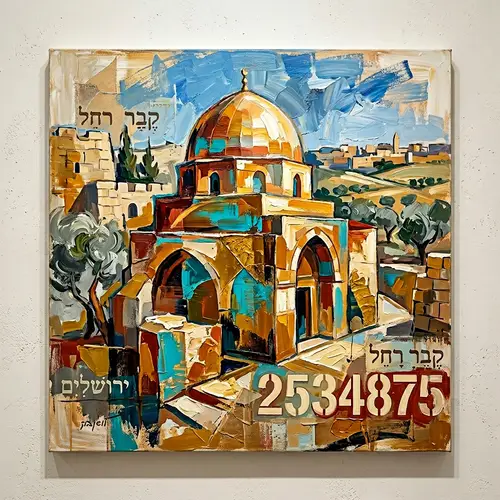 Abstract Painting of Rachel's Tomb in Jerusalem