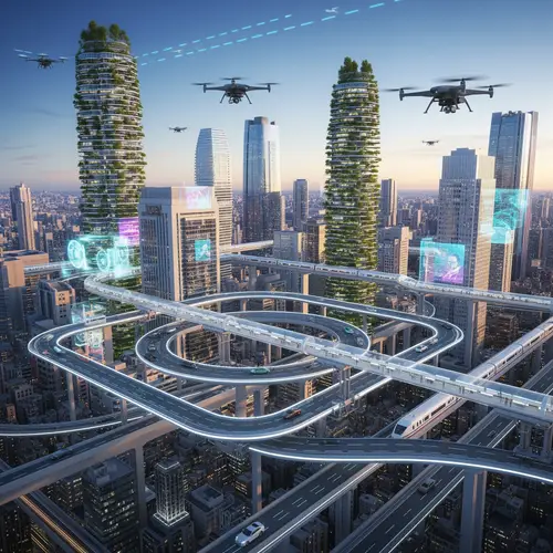 Futuristic City Imagined with Present Technology