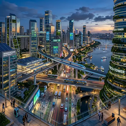Futuristic City Imagined with Present Technology