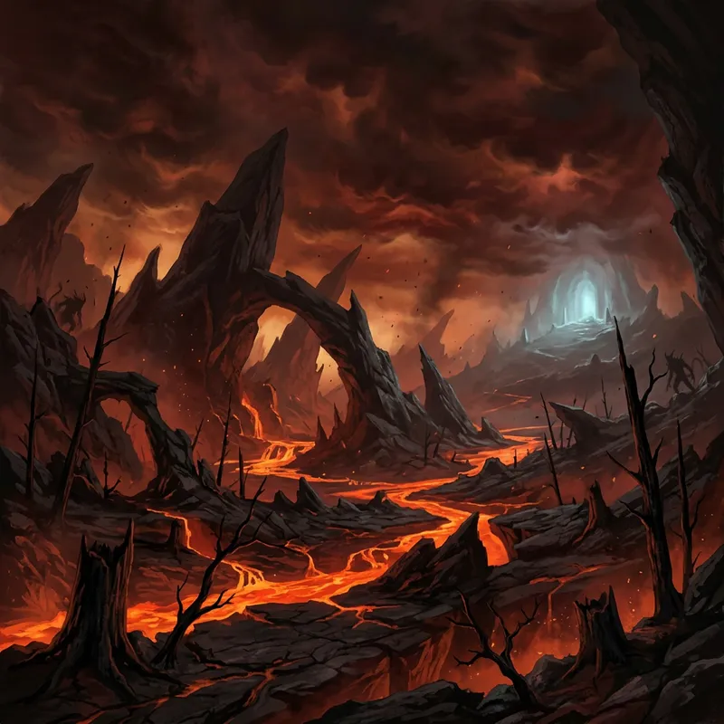 A Hellish Landscape: Fury and Calm in Contrast