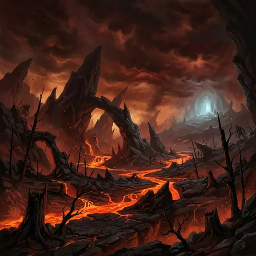 A Hellish Landscape: Fury and Calm in Contrast