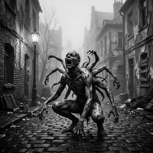 Screaming Poor Creature with Many Limbs | Silent Hill Style