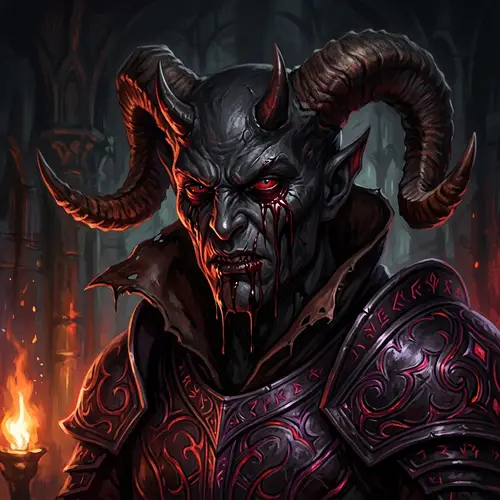 Dark Fantasy Digital Painting of Demonic Creature