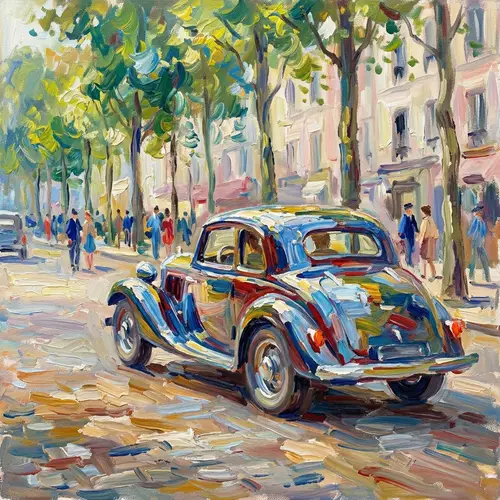 Impressionism Style Car Art
