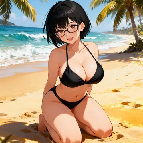 Anime Illustration of a Confident Young Woman