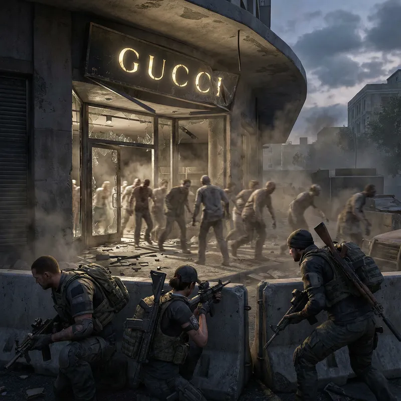 Zombie Apocalypse Gucci Action Scene Zombie Apocalypse Gucci Action Scene