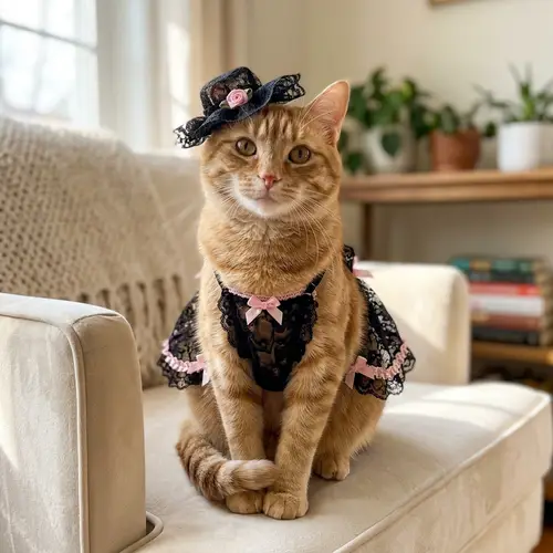 Adorable Cat in Lingerie | Unique Pet Fashion