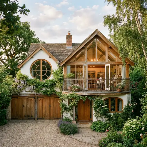 Charming Vintage House with Round Windows