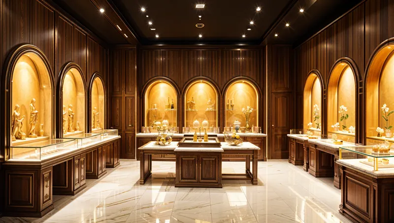 Custom Gold Jewellery Store Design Ideas