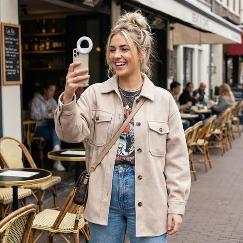 Engaging Social Media Influencer in Popular Casual Fashion